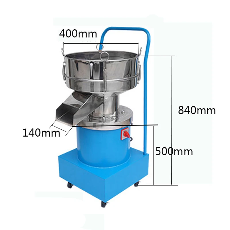 الكهربائية الغذاء غربال تهتز غربال صغير الفولاذ المقاوم للصدأ ماكينة الغربلة مسحوق الطلاء رذاذ ماكينة الغربلة 220 فولت 380 فولت