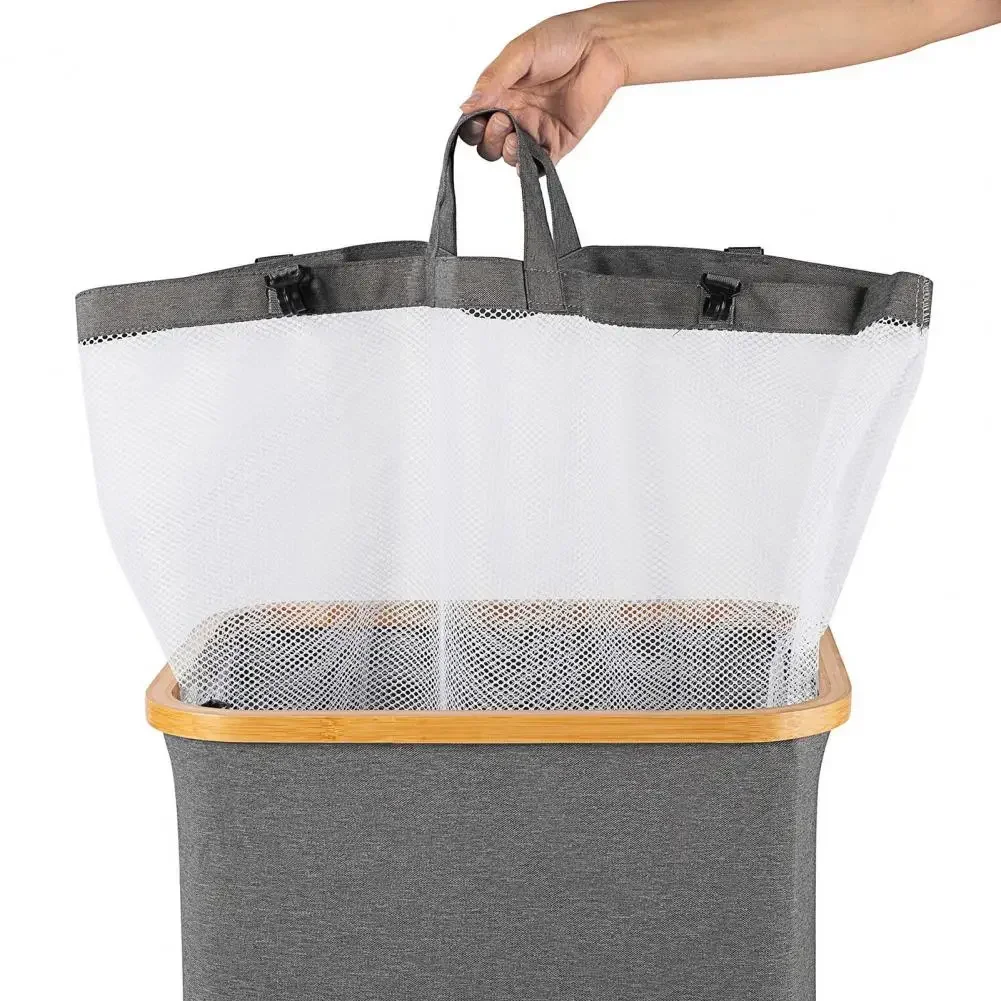 

And With Handle Clothes Home Collapsible Bin Basket Lid Removable Dirty Organization Inner Bag Hamper Laundry