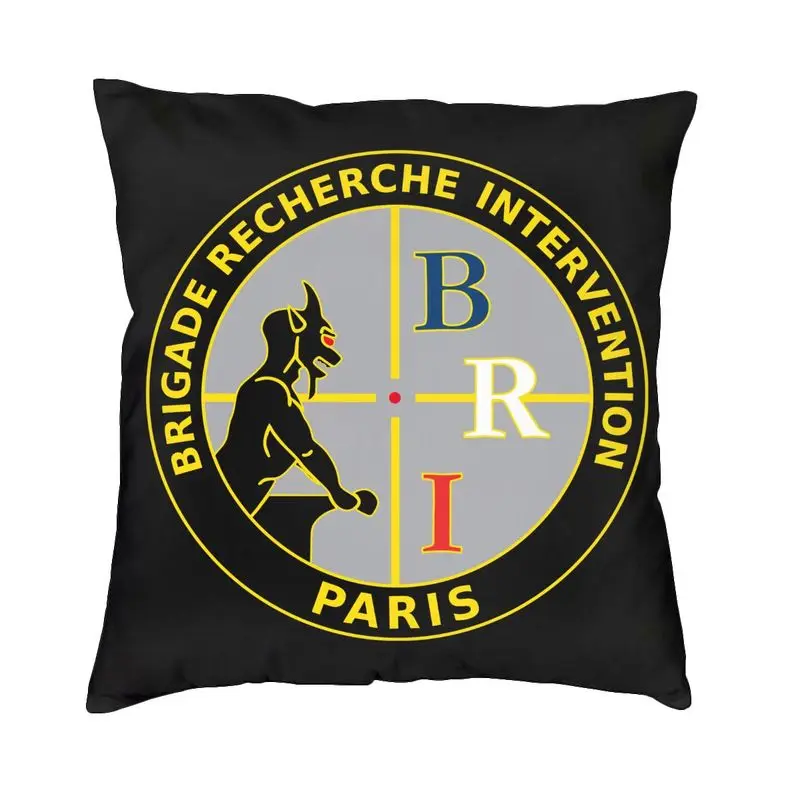 France BRI French Special Elite Police Forces Cushion Cover Printing Throw Pillow Case for Sofa Fashion Pillowcase Home Decor