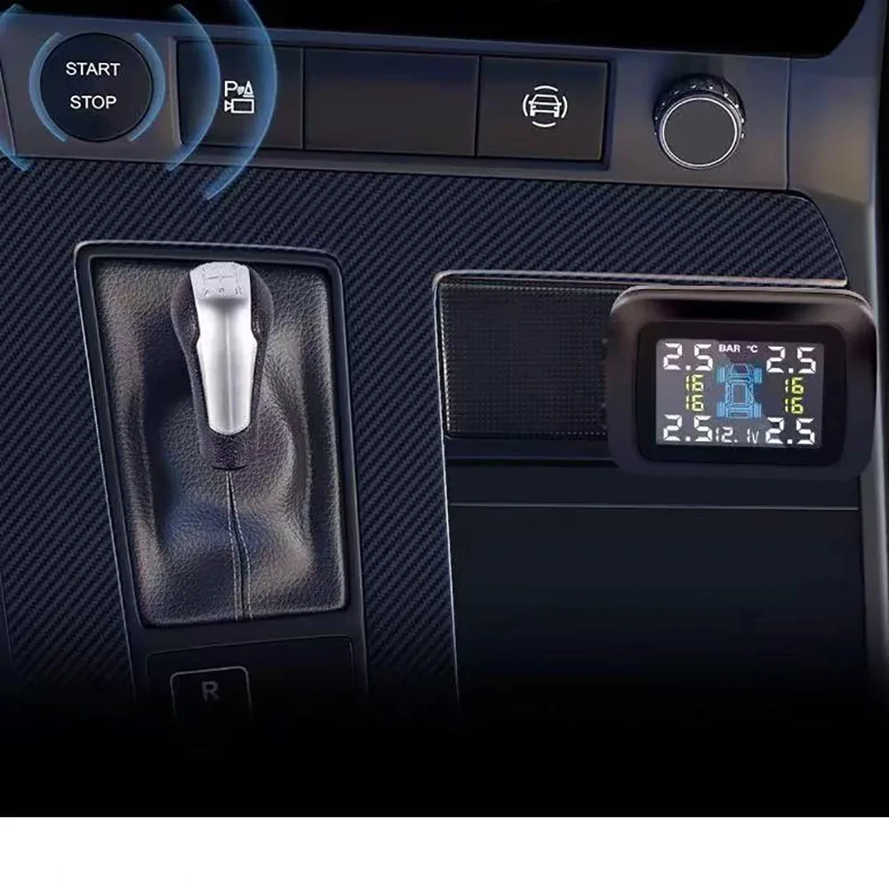 Auto-TPMS-Zigarettenanzünder-Reifendrucküberwachungssystem mit Alarm, Reifendruckmesser, Temperaturwarnung und 4 Sensoren – Detail 5