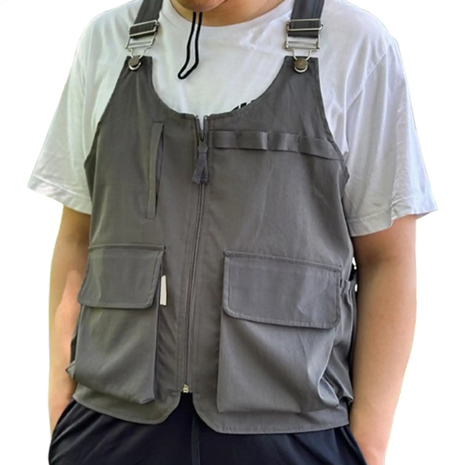 

Lightweight Fishing Vest For Men With Multiple Pockets, Breathable Outdoor Camping Vest For Hunting Hiking Travel Kayak Beach