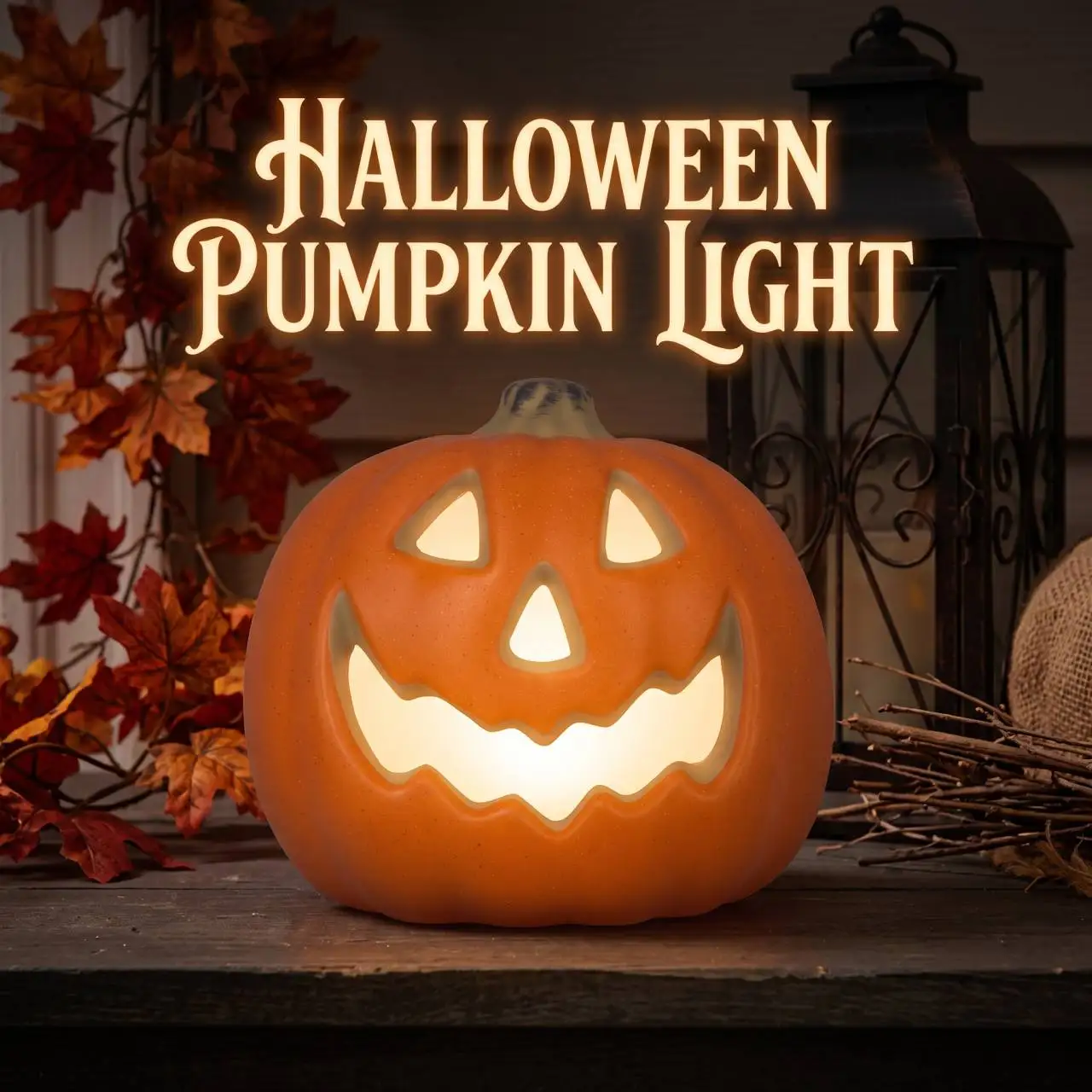 2026 New Halloween Led Flat Pumpkin Light Warm White Gradient Glow Lamp Glowing Skull Ambient Light Indoor Tabletop Scene Prop