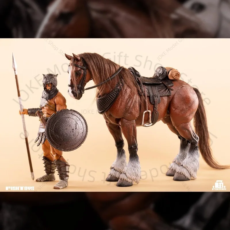 

In Stock FishToys Horse Basic Model 1/12 Movability Model Toys Collect D20Studio Brown/white/black Articulation Mobility Horse