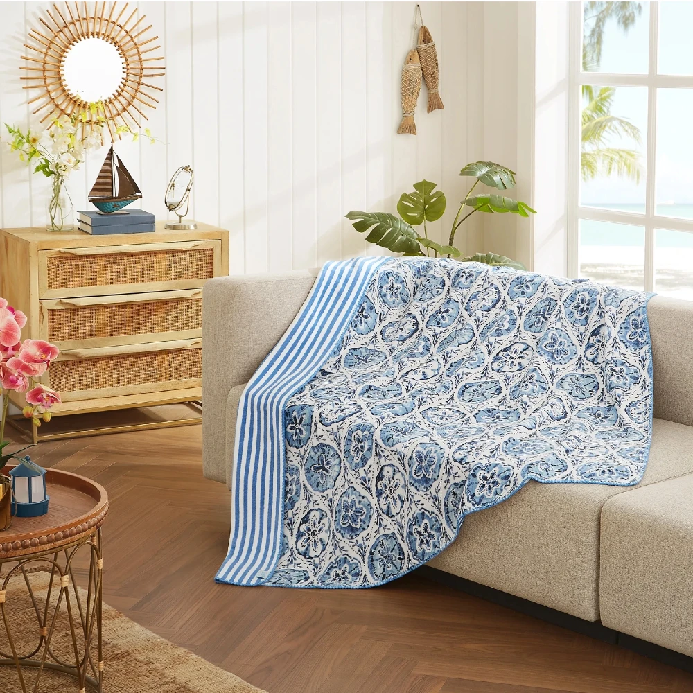

Reversible Plush Fleece Throw Blanket for Couch, Oversize Blue Sand Dollars Pattern, Soft and Warm Cozy Blanket for Living Room, Bedroom, or Nap, Lightweight and Durable, Perfect for Home Decor, Gifts, and All-Season Comfort, Stylish Oversized Throw for A