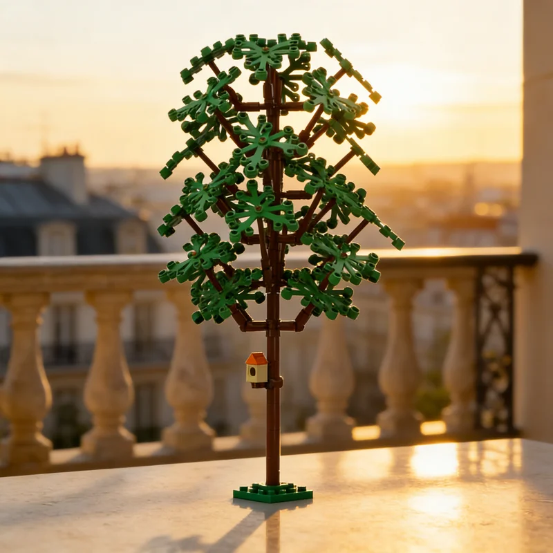 135 elementów MOC Miasto Owalne Drzewo Model Klocki Zabawki Architektura Składanie Prezent Świąteczny DIY Edukacja Klocki Kreatywna Pomysłowość