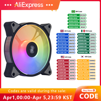 Aigo AR12 120mm PC Gamer Computer Case Fan RGB 12v Heatsink Aura Sync Cooler Argb Silent Controller Kit Fan Cooling Ventilador