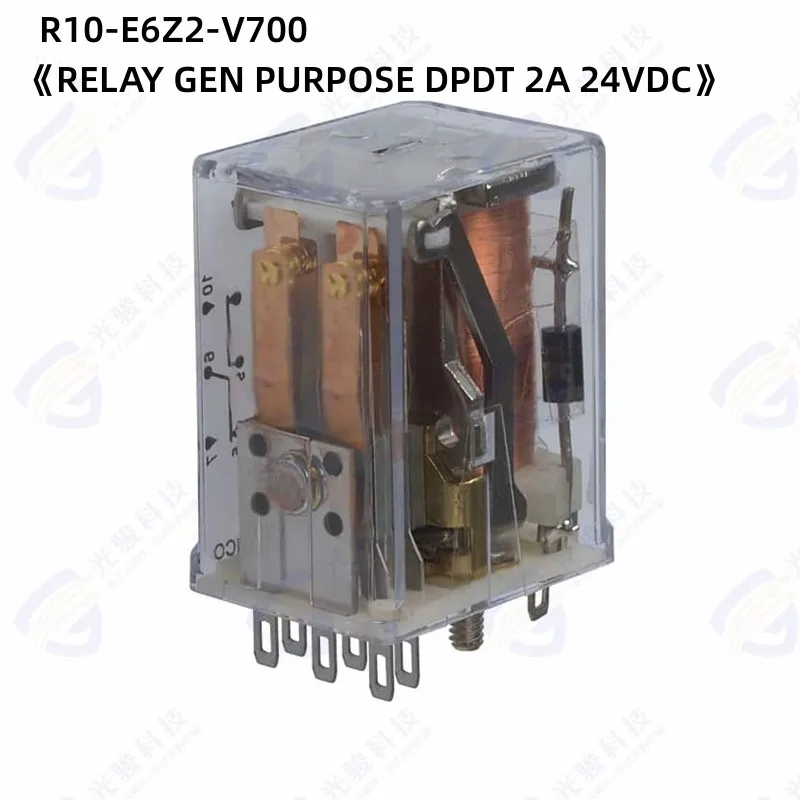 

R10-E6Z2-V700《RELAY GEN PURPOSE DPDT 2A 24VDC》