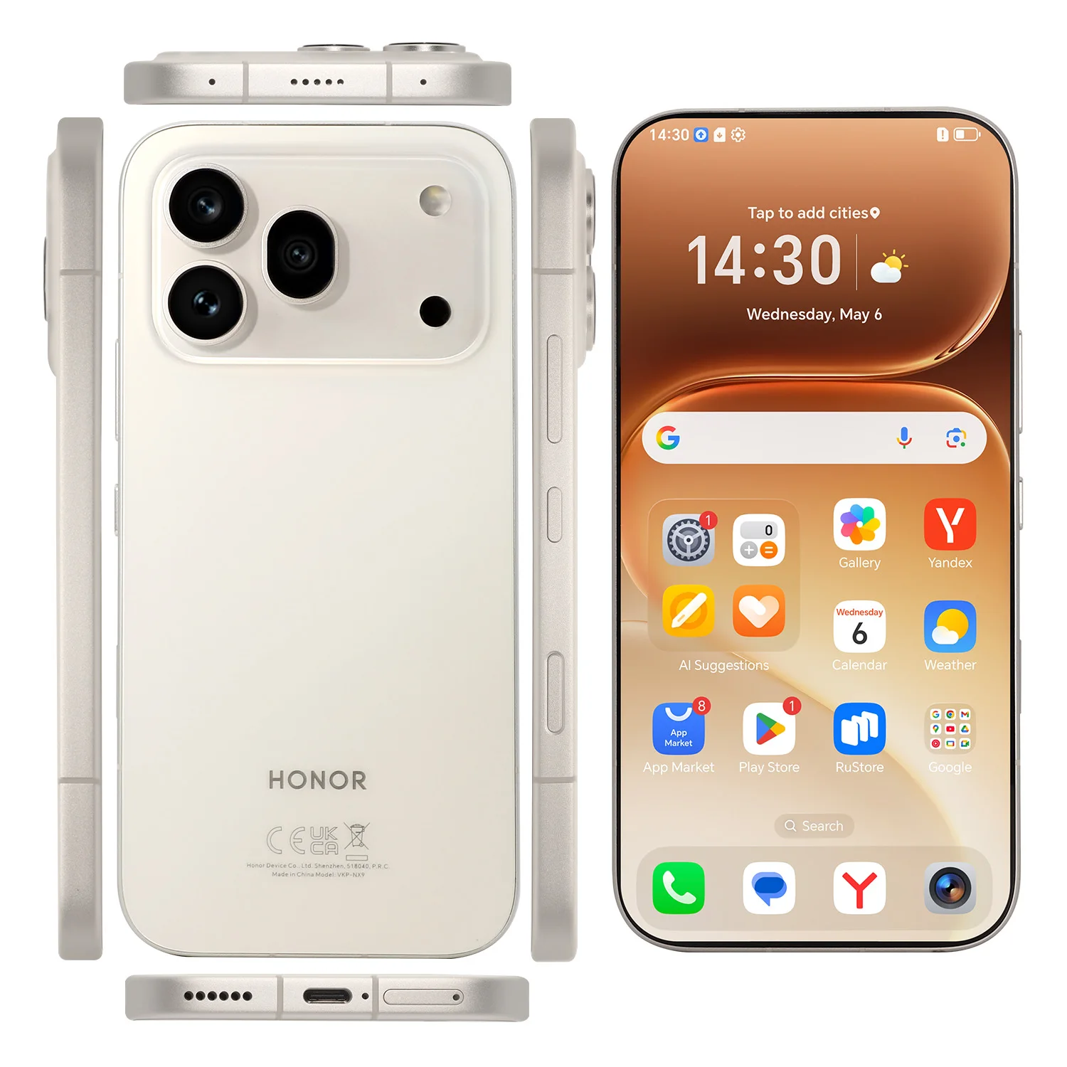 【RU Express】HONOR 600 Pro 5G Smartphone 12GB+256GB 6.57" 120Hz AMOLED Display 200MP Camera 7000mAh 80W SuperCharge Support eSIM
