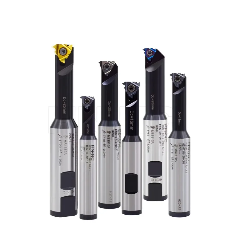 HSMT-10/12/14/16/18/20/25/32/35/40 Inner and Outer Spiral Mill Bar Single Flute CNC Milling Cutter Bar