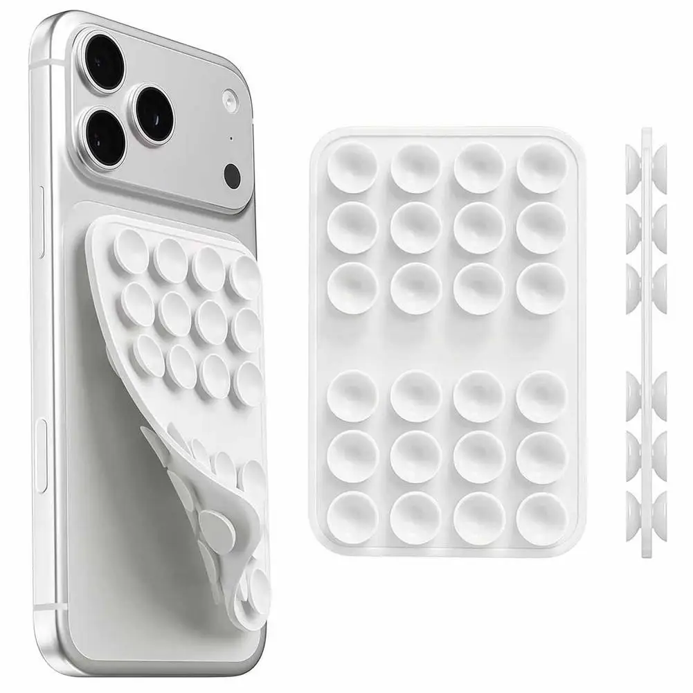 Silikon-Saugnapf-Handyhalterung, doppelseitig, mit starkem Halt, für iPhone und Android, ermöglicht freihändiges Filmen und Aufnehmen von Selfies. – Detail 4