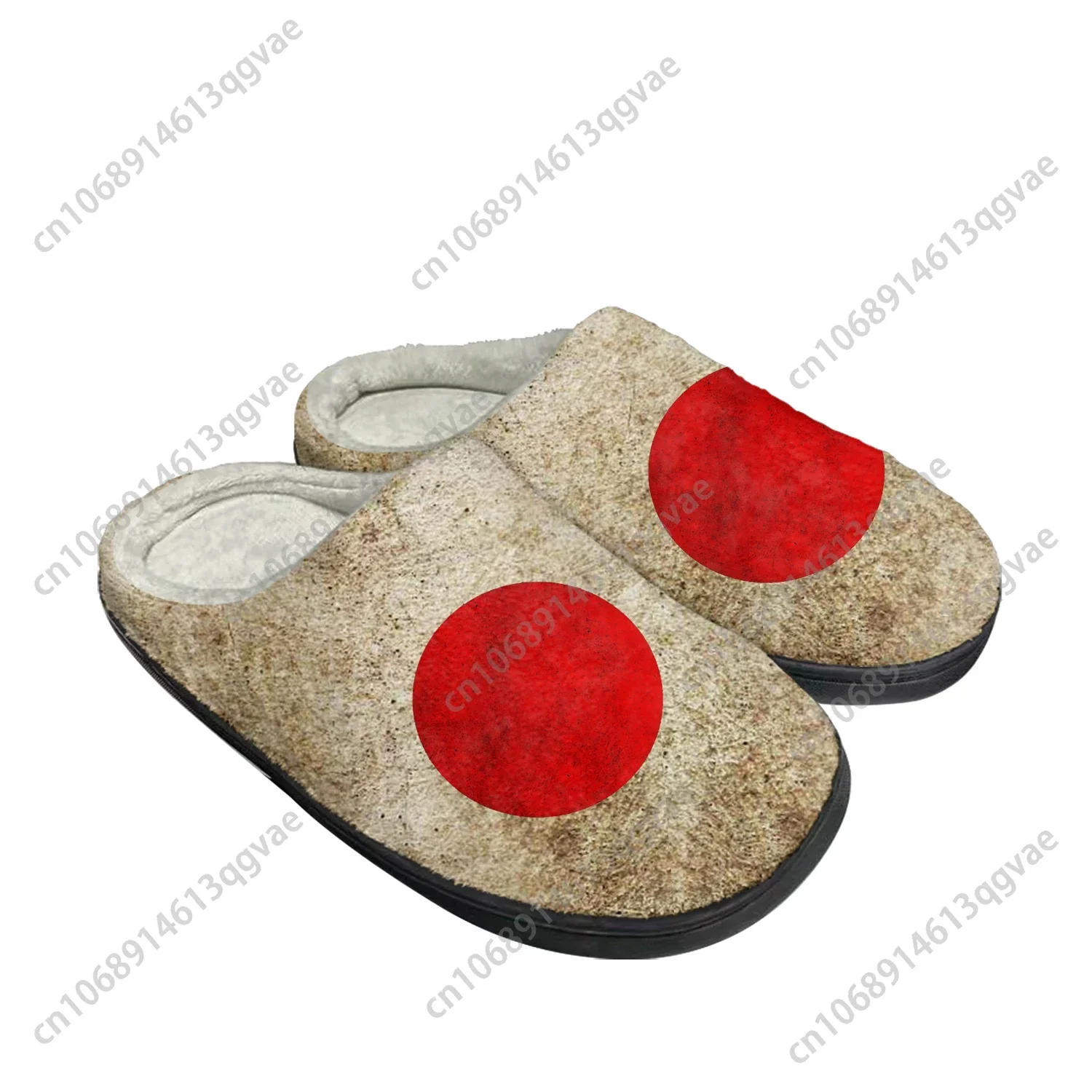 

Japanese Flag Home Cotton Custom Slippers Mens Womens Sandals Japan Plush Bedroom Casual Keep Warm Shoes Thermal Slipper