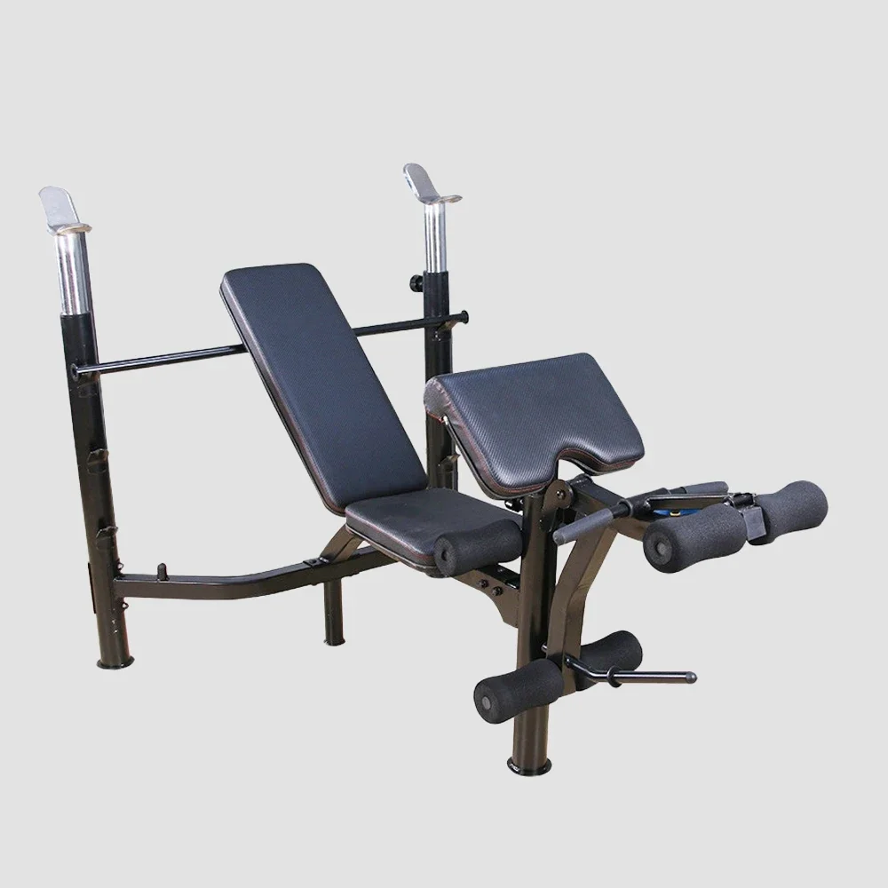 Multifunctional Weight Bench Adjustable Weight Bench With Lat Pull Down Bar Equipment Fitness Storage Gym Benches Rack