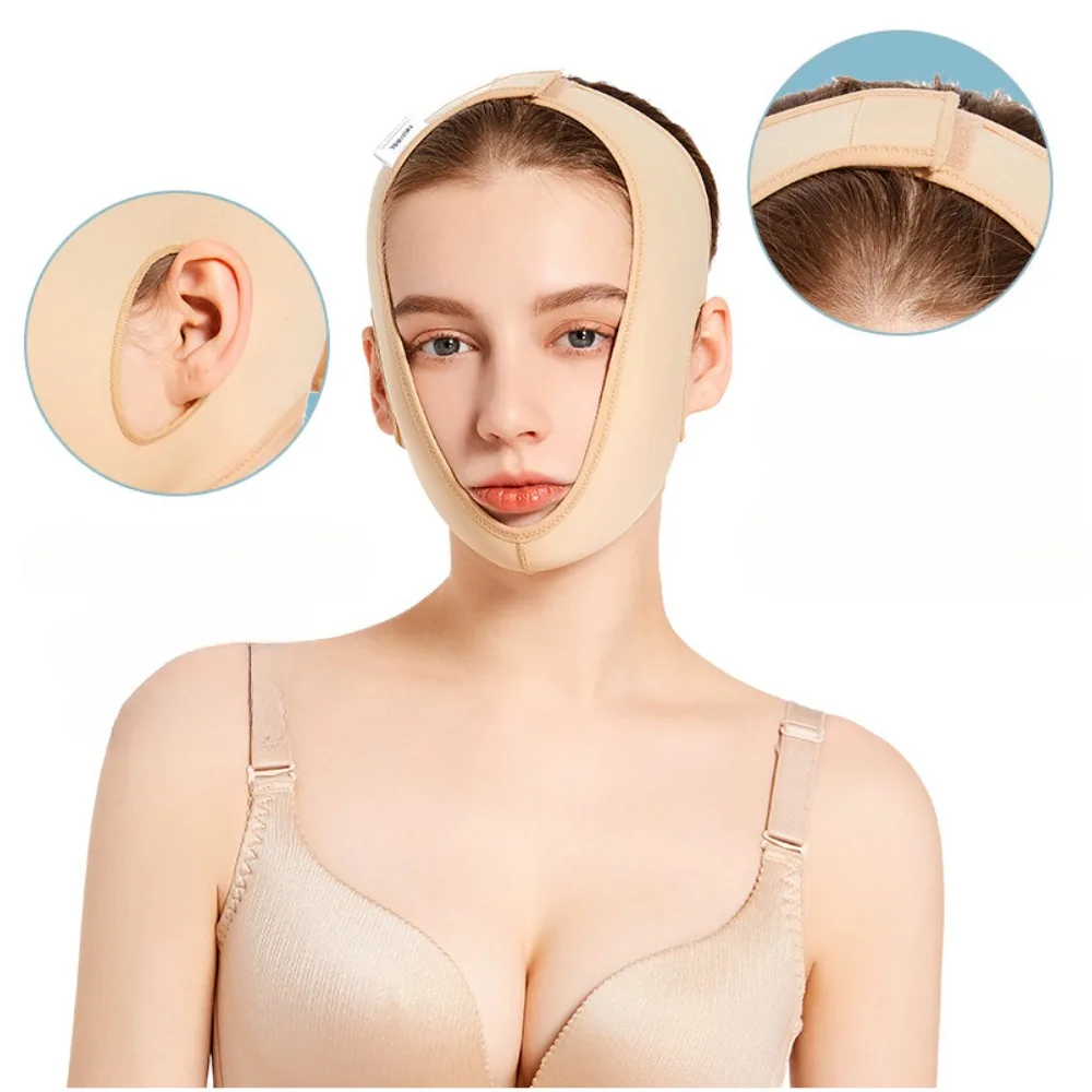Vendaje adelgazante para la cara, moldeador Facial de línea en V, eliminador elástico de doble mentón, cinturón de elevación, masajeador Facial, correa para mujer, cuidado de la belleza de la piel