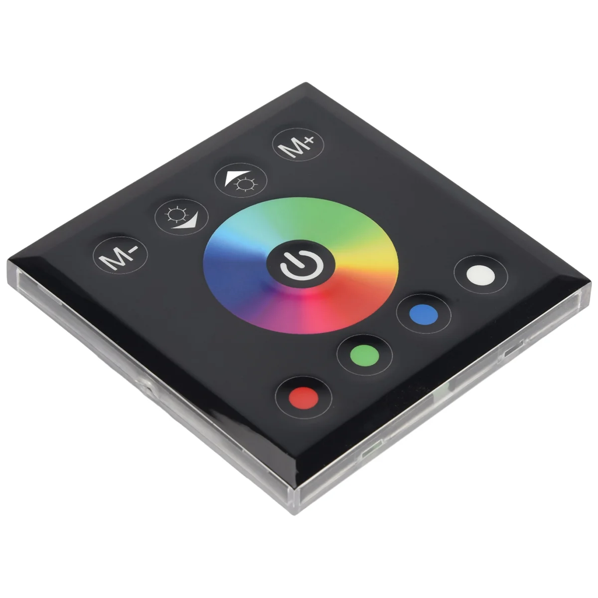 Abgn DC12V-24V rgb/rgbw controlador de painel de toque montado na parede painel de vidro dimmer interruptor controlador para tiras led lâmpada preto