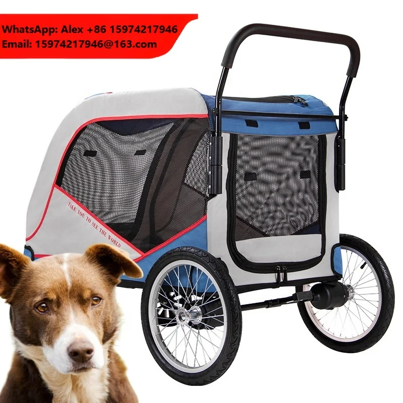 Customized Logo Outdoor Premium Quality Sustainable And Breathable Pet Rover Jogging Stroller With Comfort Rubber Wheels