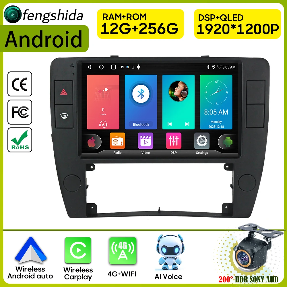 

Автомобильный радиоприемник Carplay для Volkswagen VW Passat B5 2000-2005, навигация GPS, Android, автомобильный телефон, стерео видео, № 2din