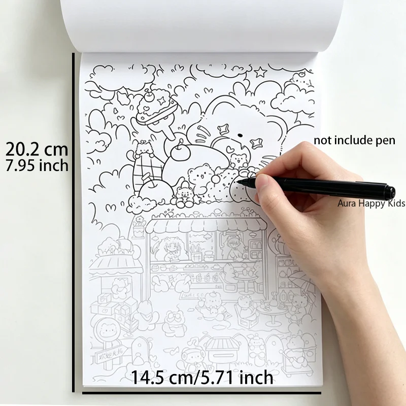 One Decompression Fun Copying Colored Graffiti Drawing Book 24 Different Patterns Suitable for Artistic Creation or As Art Gifts
