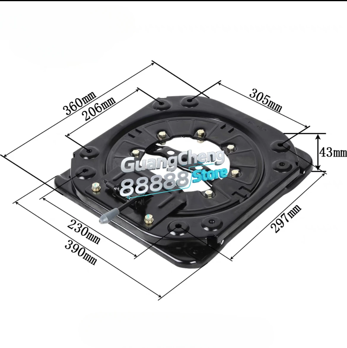 Suitable for car seat 360-degree rotating chassis modification Iveco Hongguang Lingzhi middle row seat turntable accessories