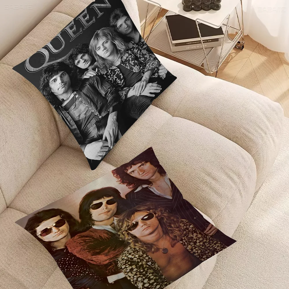 Fashion Band Queen Freddie Mercury Pillow Cover Sofa Cushion Cover Home Room Decoration Children Gift