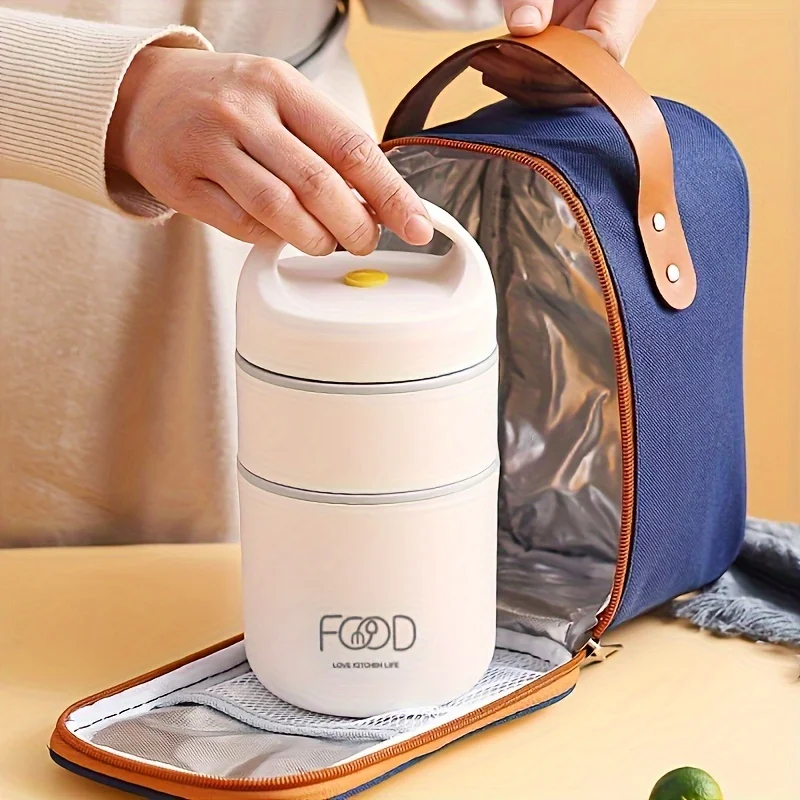 Borsa per il pranzo, borsa bento per studenti; borsa termica da esterno, borsa termica portatile, borsa portaoggetti, non direttamente a contattare il cibo.