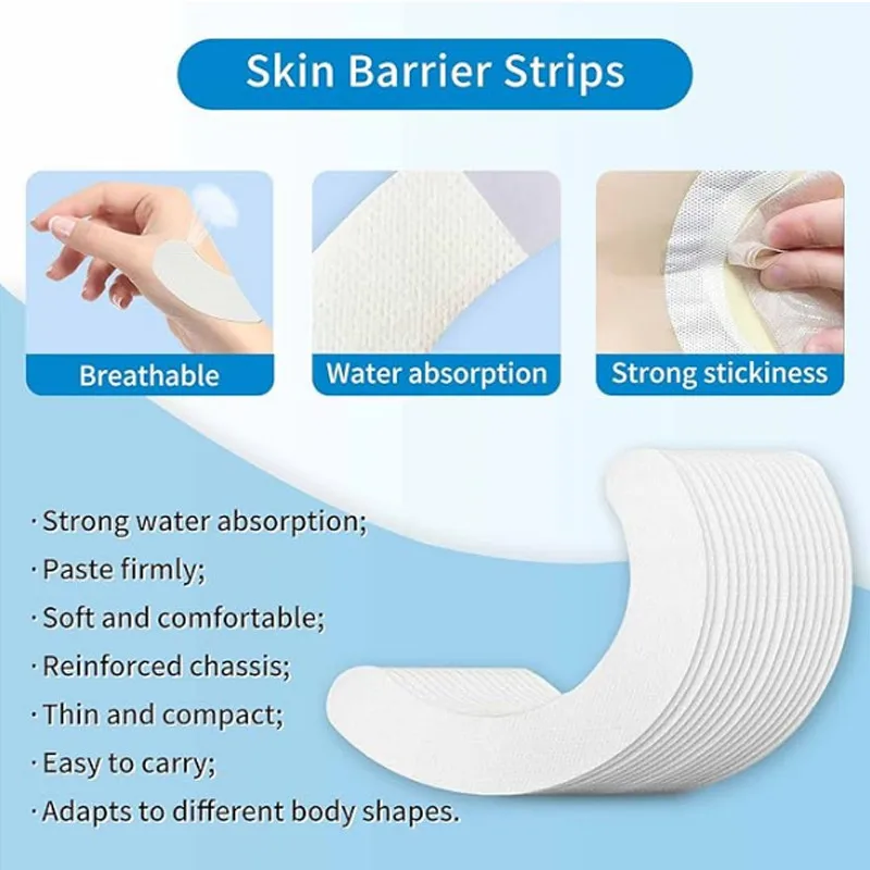 [20/40PCS] Ostomy Bag Flange Barrier Strips Elastic Barrier Strips for Colostomy Supplies Skin Barrier Strips
