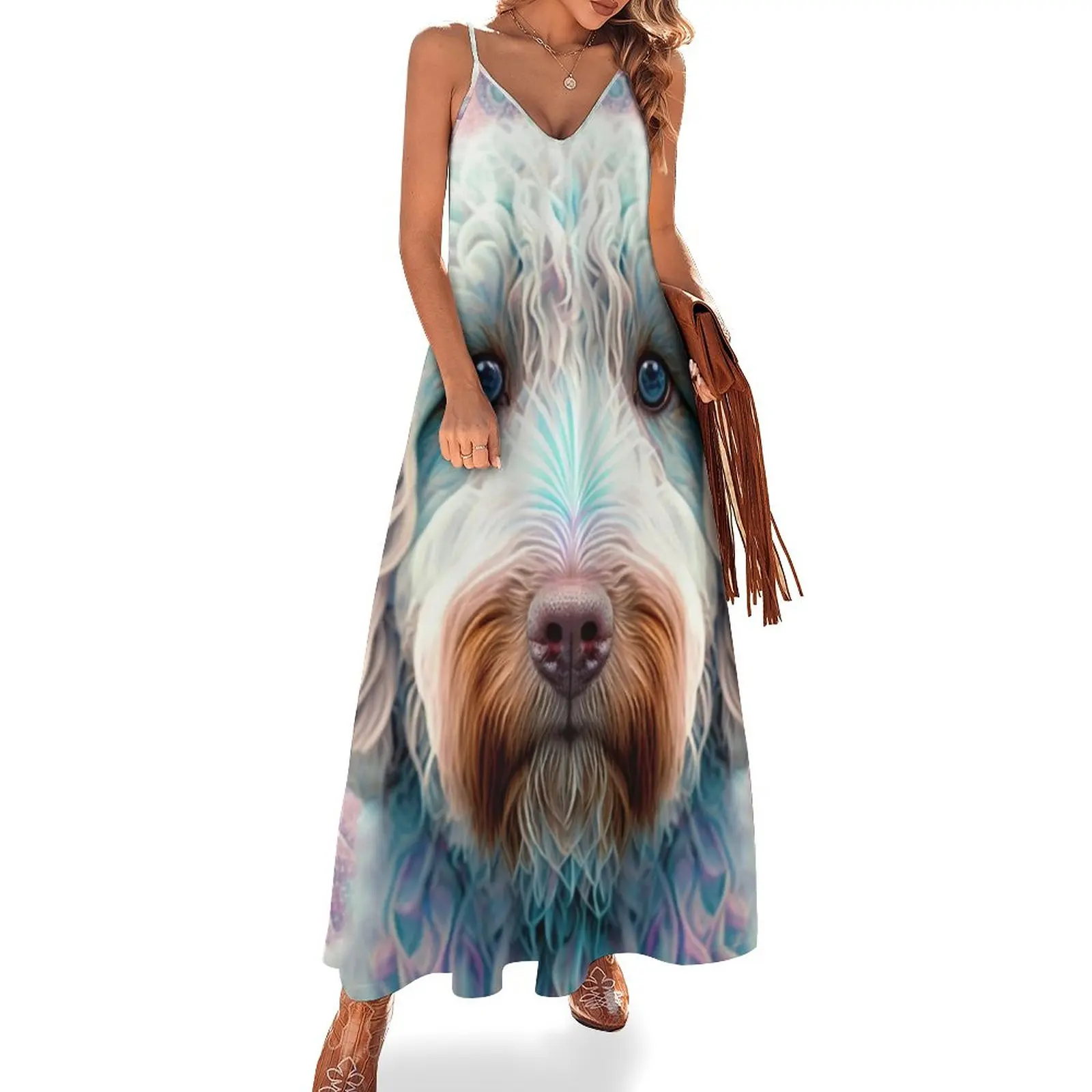 

Fractal Design of A Labradoodle Sleeveless Dress summer dresses for women 2024 women's summer dresses 2024