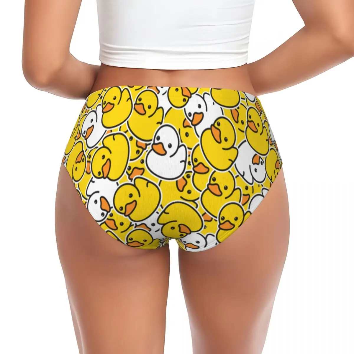 Custom Rubber Ducky Cute Pattern Brief Panties Women's Comfort Stretch Underwear