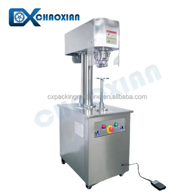 Semi Automatic Can Sealing Machine For Metal Plastic And Paper Cans Snack And Tea Packaging