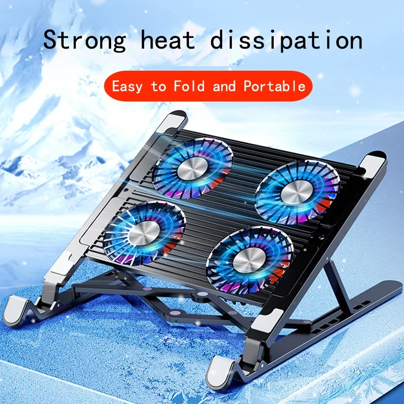 Laptop Radiator Base Exhaust Cooling Fan External Elevated Pad Supports Rack For Dell For Apple Gamebook Notebook Computer Stand