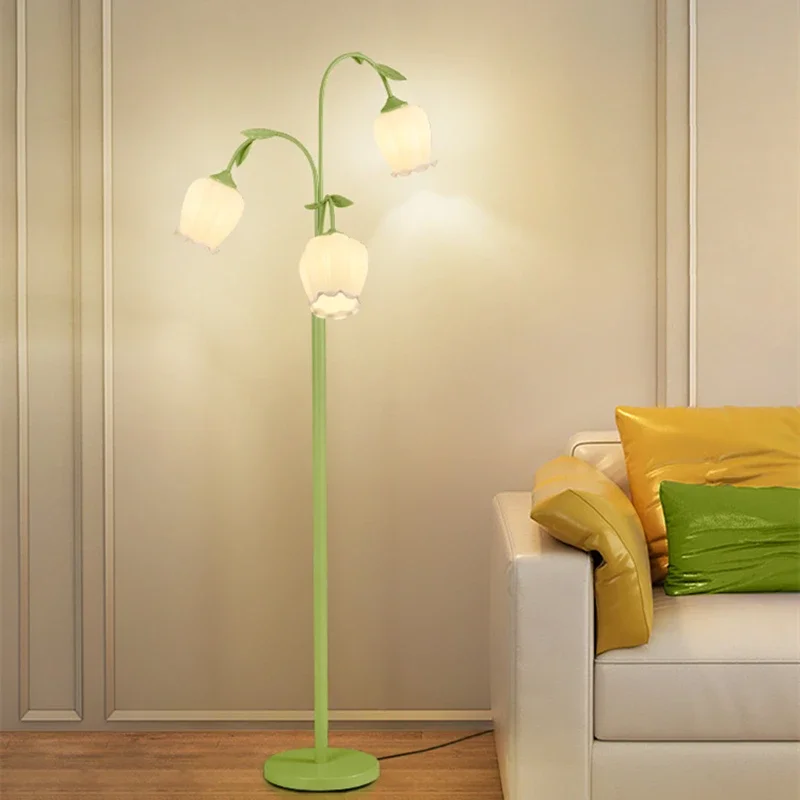 

Modern Flower Floor Lamp Nordic Bell Orchid Floor Lamp For Living Room Bedroom Corner Decor Creativce Bedside Lighting Fixtures