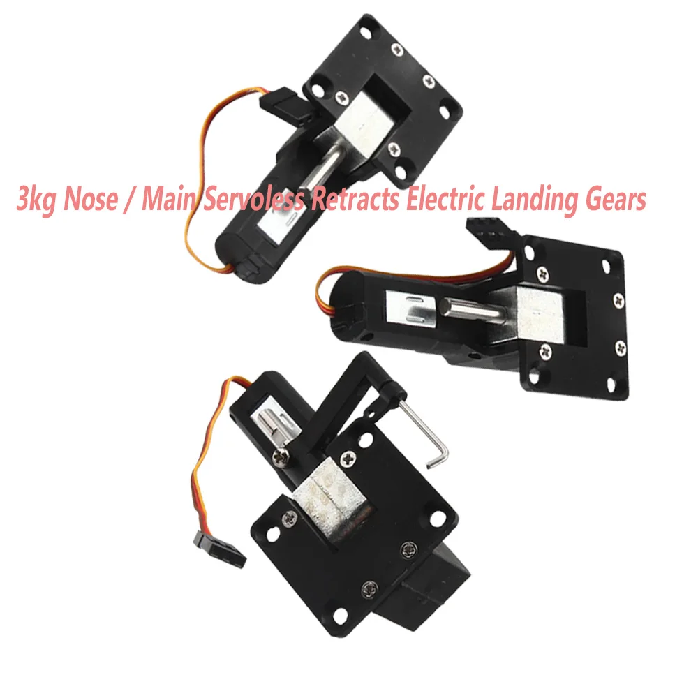 High Quality Electric Retractable Landing Gear Nose/Main Retracts for 3KG RC Model Airplane