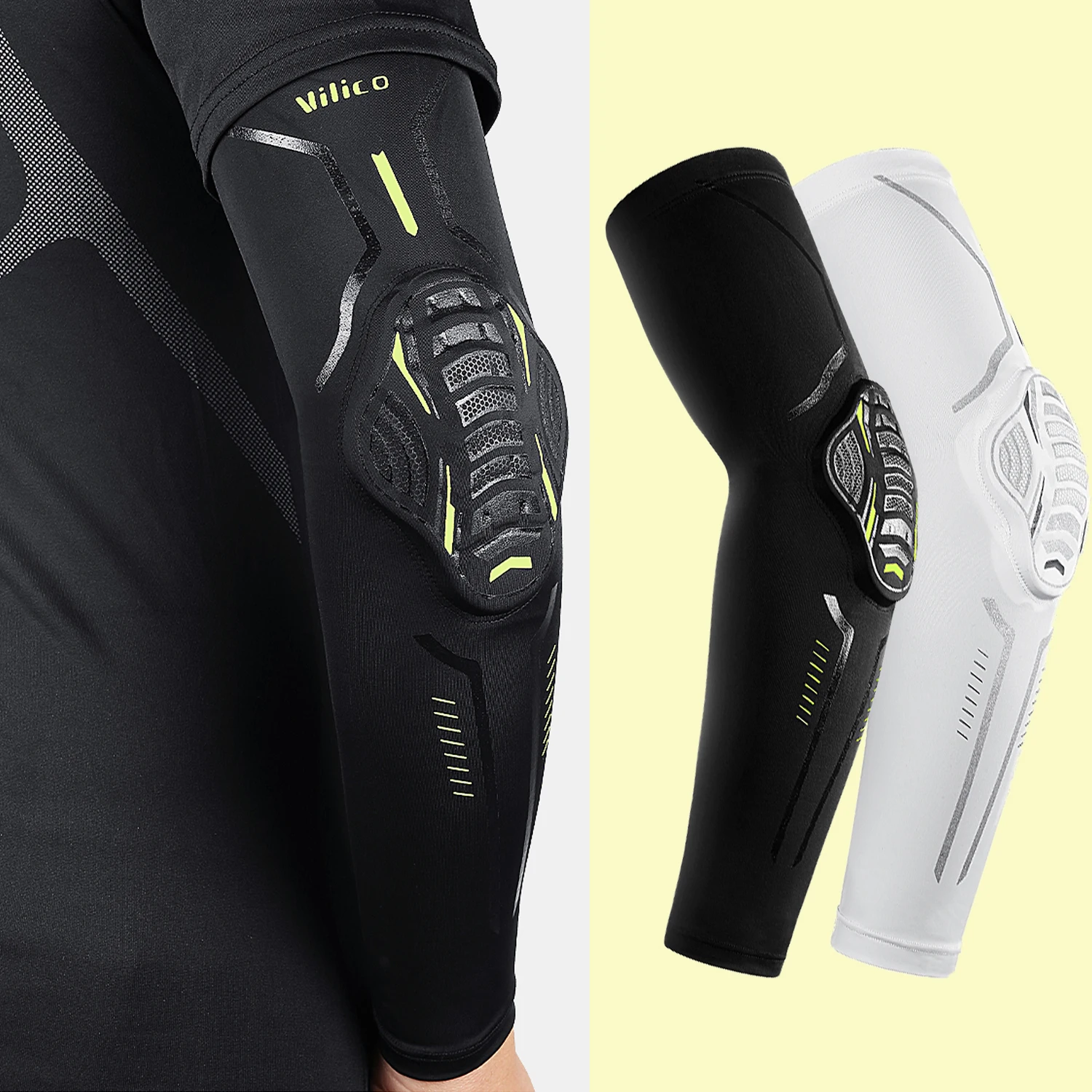 1 PCS Elastic Basketball Elbow and Arm Protectors Fitness Running and Cycling Sports Shock-absorbing Honeycomb Elbow Protectors