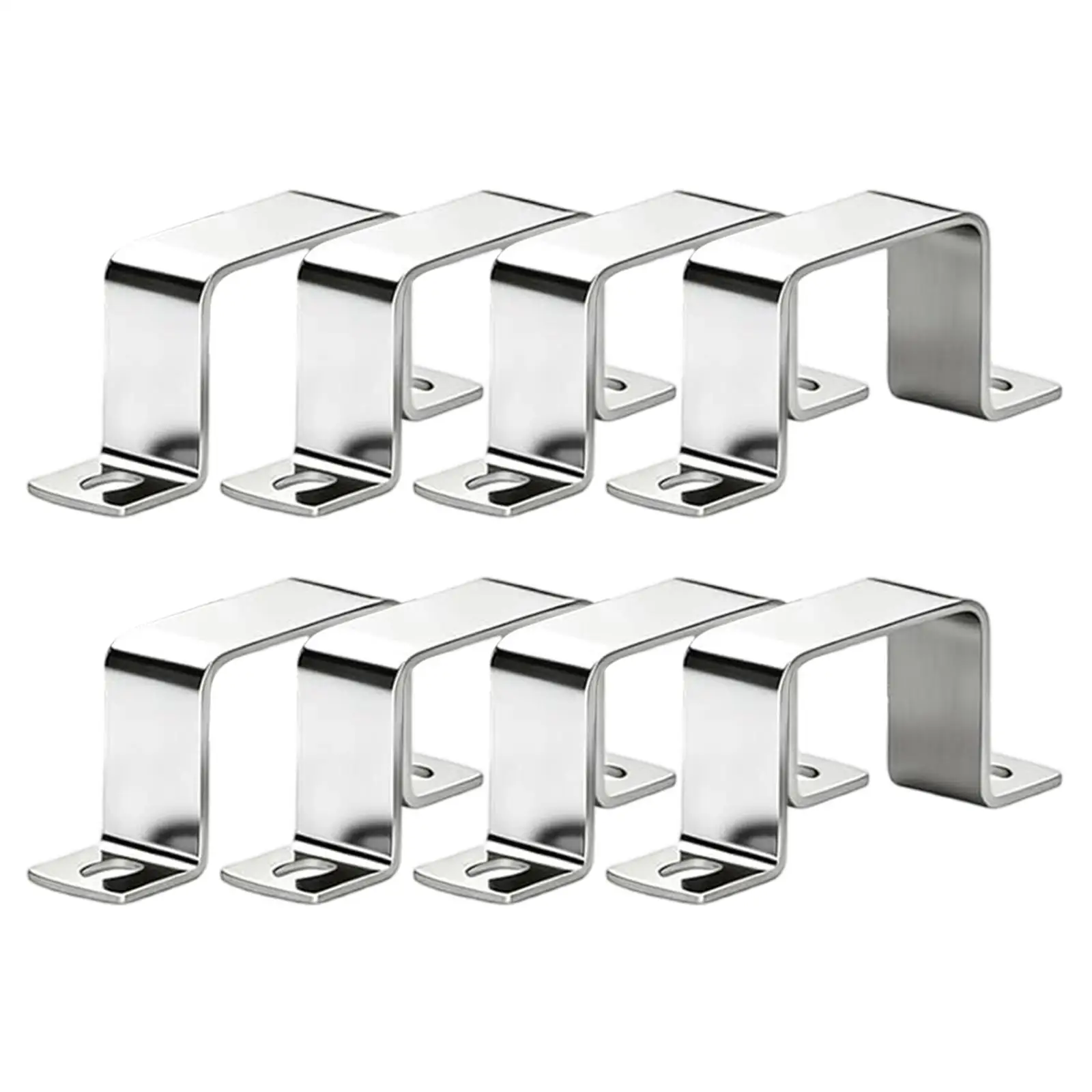 Stainless Steel Square Tube Strap Clamp High Stability Pipe Coupler for Stair Railing Building Use