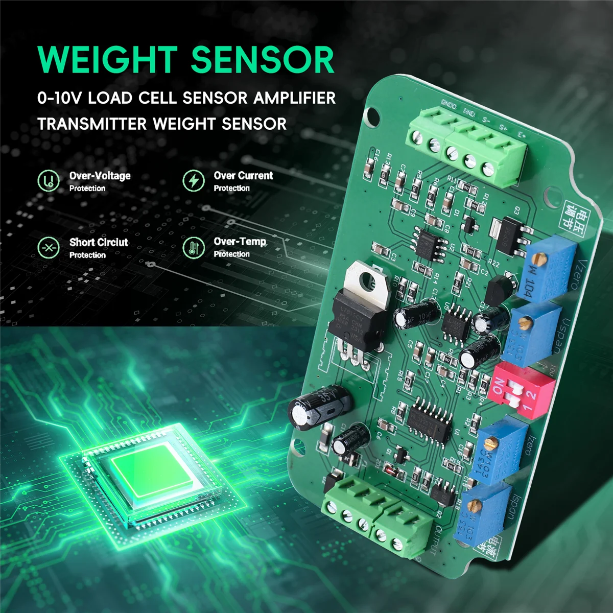 0-10V Load Cell-sensor Versterker Zender Gewichtssensor Zeldzaam