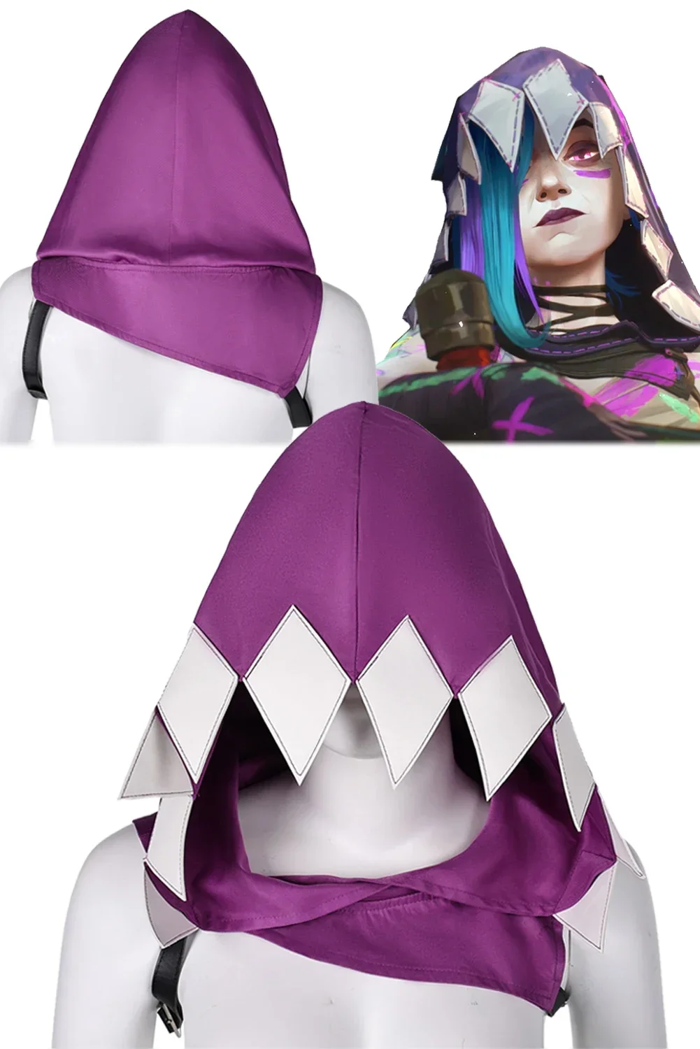 

Jinx Cosplay Hat Party Hats Game LOL TV 2 Costume Accessories Supplies Adult Roleplay Headwear Female Fancy Dress Up Party