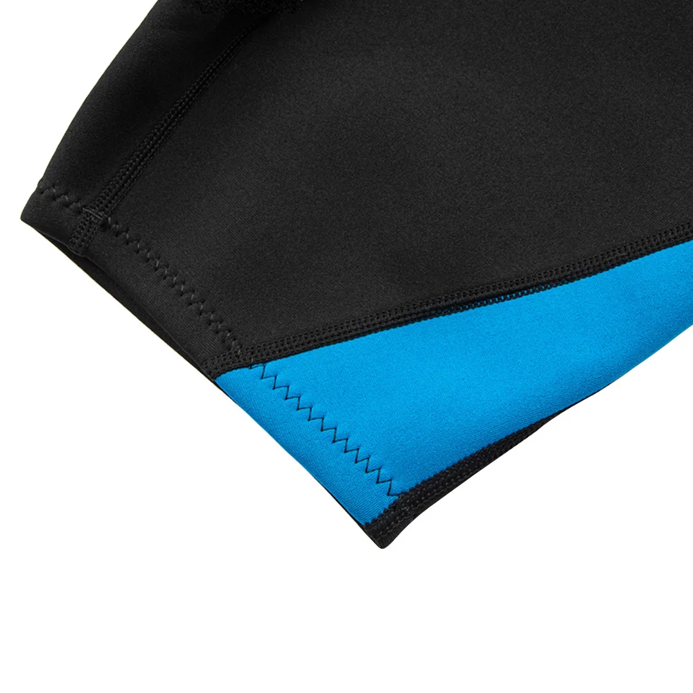 Herren-Neoprenanzug, 3 mm Neopren, kurzärmelig, einteilig, Frühlings-Tauchanzug, hinten, Reißverschluss vorne, Surfen, Tauchen, Schwimmen, Schnorcheln, Kajakfahren – Detail 6