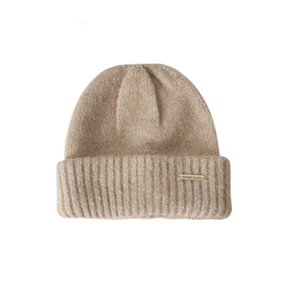 

Cute Warm Cap Knitted Hat Korean Jennie Style Crochet Basin Cap Wool Hat Solid Color Knit Beanie Girls