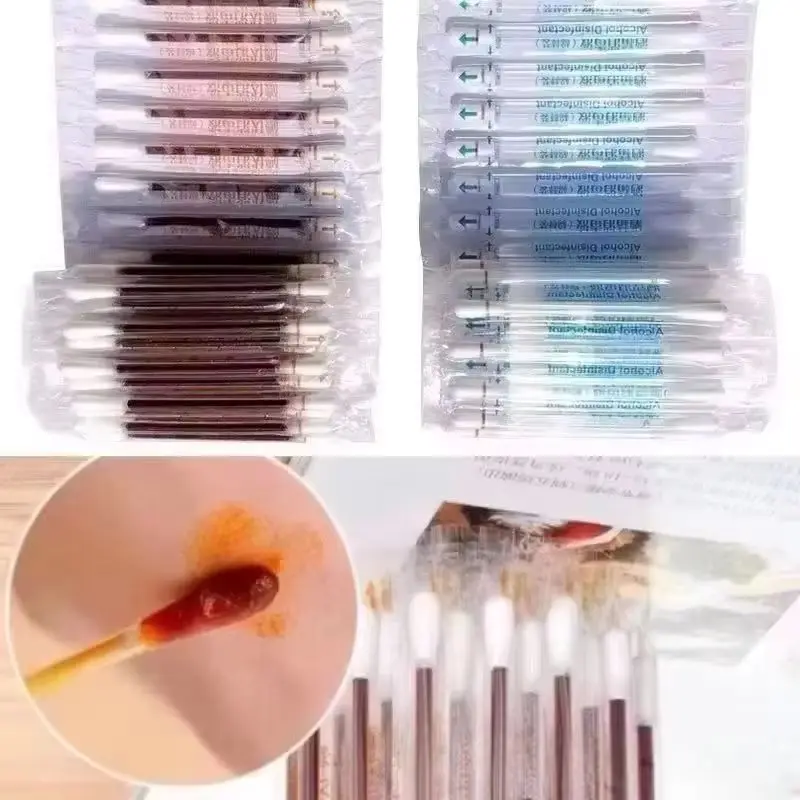 50/100pcs Disposable Medical Alcohol Sticks Disinfection Iodine Cotton Swabs  First Aid Clean Tools Prevent Pollution