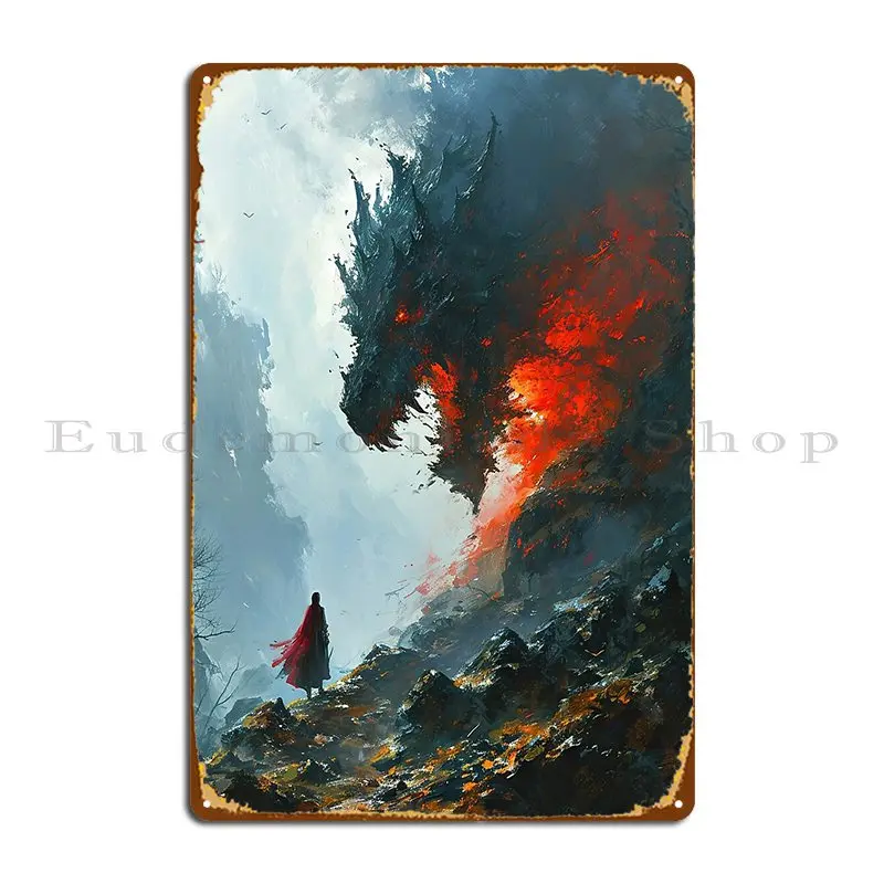 Wengen And The Dragon Enyu Occultdreams Metal Sign Living Room Garage Printing Cinema Wall Decor Tin Sign Poster