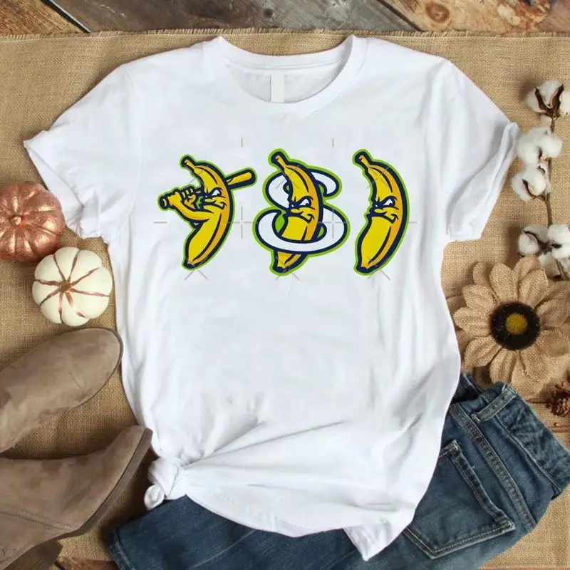 الموز البيسبول الرجال تي شيرت القطن الأبيض جميع الأحجام S 5Xl #1