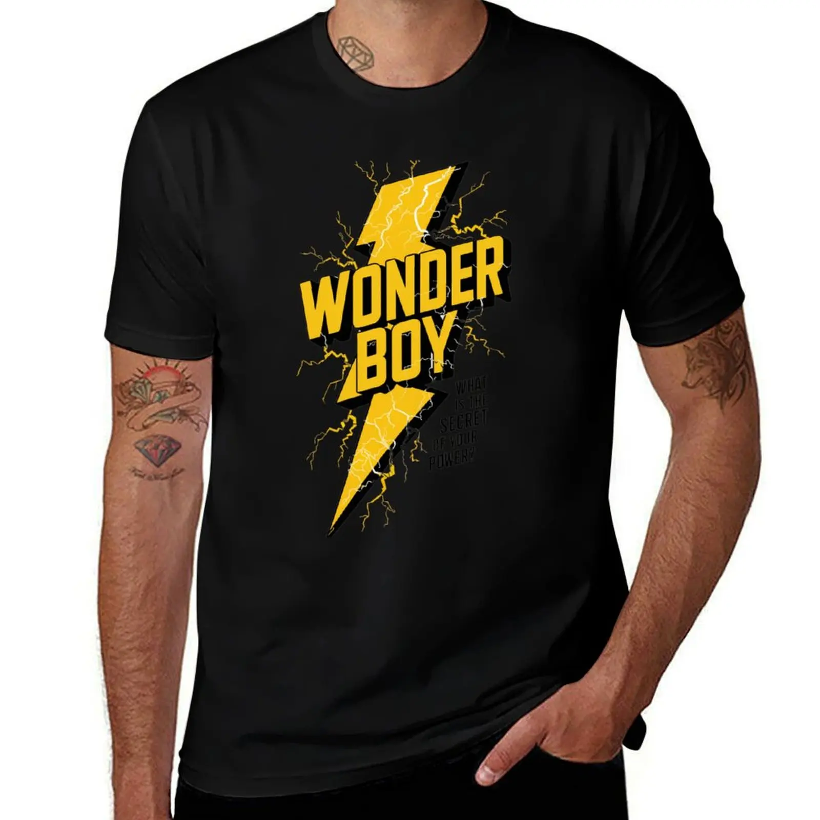 

Wonder Boy- What is the secret of your power T-Shirt fashion shirts boys whites baggy shirts mens t shirts pack