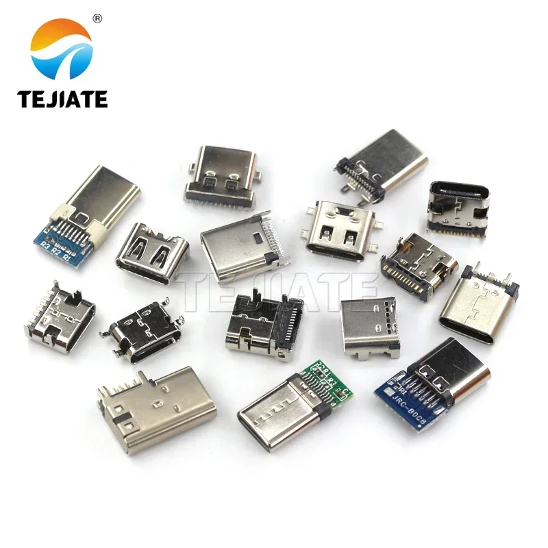 5 قطعة Type-c أنثى المقبس الإدراج المباشر SMT المقبس USB-3.1 6P16P 4-pin عالية الوضوح واجهة نقل شحن سريع