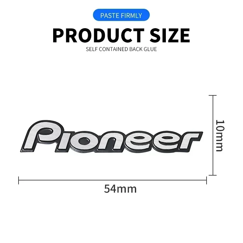 5pcs/10pcs high-quality Metal pioneer logo car Hi-Fi Speaker audio Speaker Badge stereo Emblem sticker Auto styling accessories