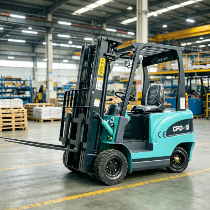 60V 0.5-5Ton 4 Wheel Stand-on Full Electric Forklift Small Space Practical Supermarket Storage Handling Truck