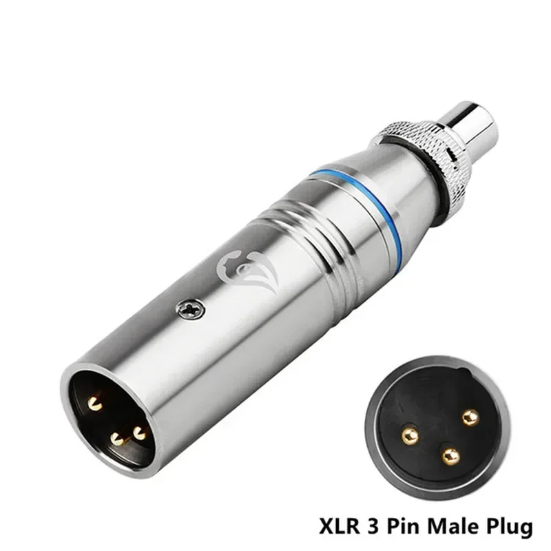 

XLR To RCA Speaker Terminal Plug Female Adapter Cannon Converter Stainless Steel 3 Pin For Microphone Mixer Jack Connector