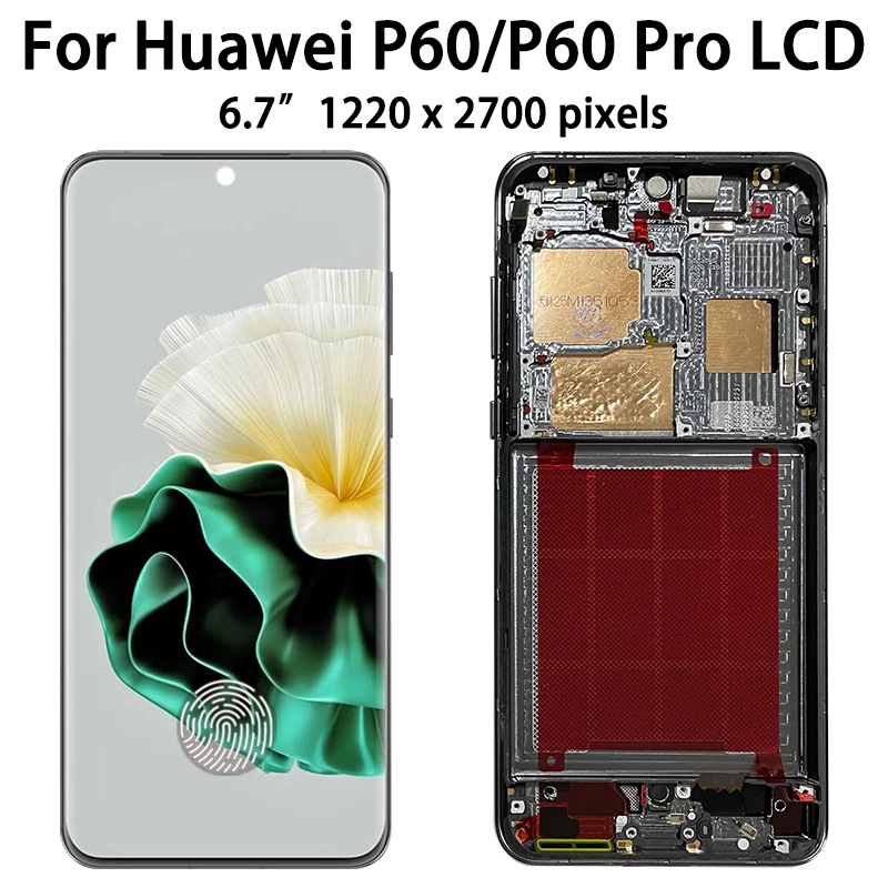 P60 Pro MNA-AL00 LX9 Display Screen For Huawei P60 LNA-AL00 LX9 LCD Display Touch Screen Digitizer Assembly With Frame