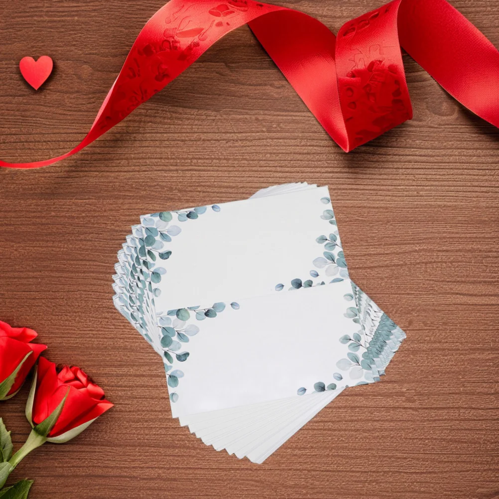 

40Pcs Eucalyptus Wedding Invitation Seating Cards Foldable Greenery Place Cards for Table Setting Birthday Party Invitations