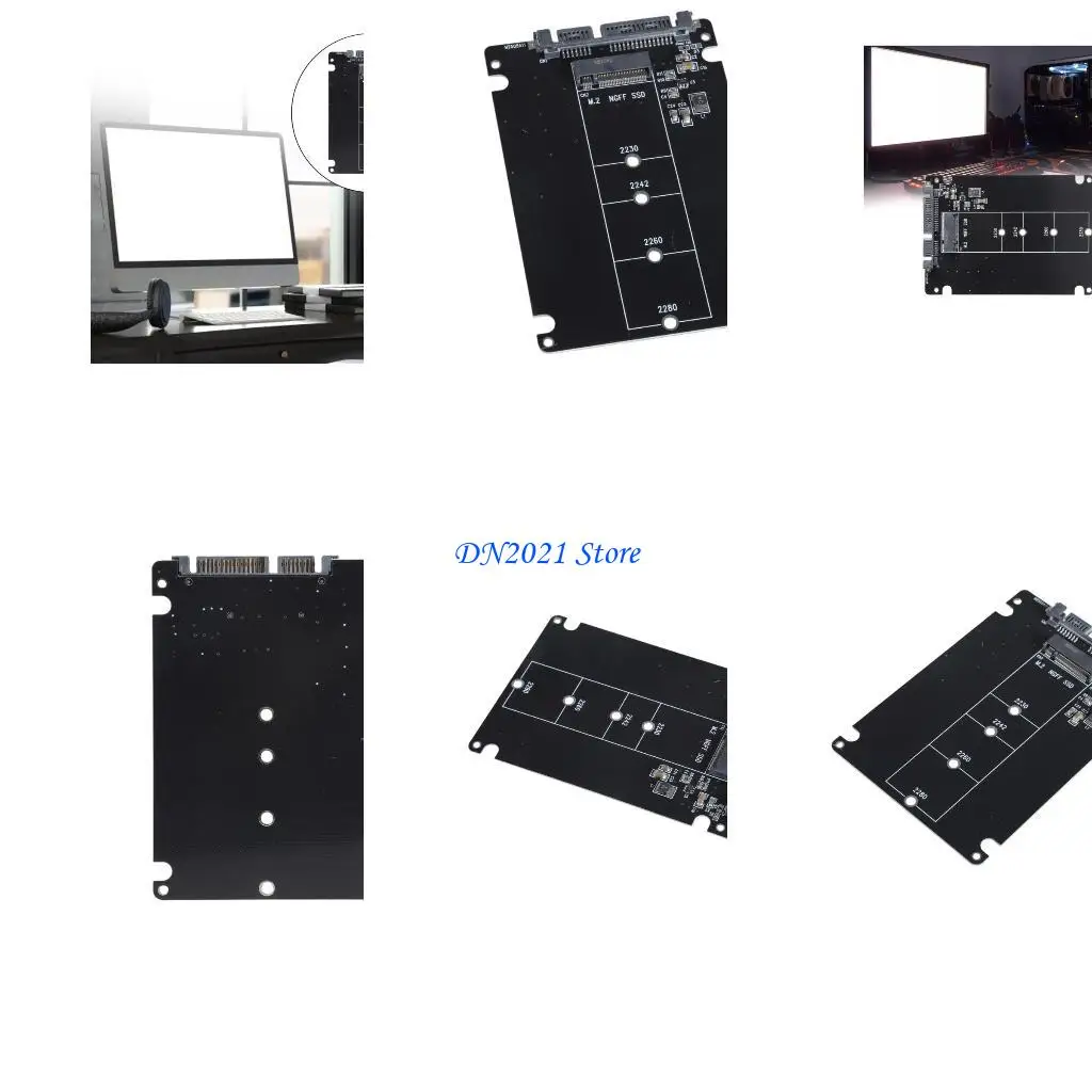 

F3KE High Speed M.2 NGFF SSD to 3 Adapter Support M.2 B SSDs