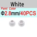2.8mm Blanco 40 piezas