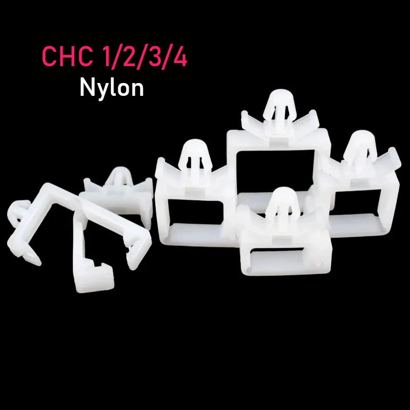 CHC-1/2/3/4 White Nylon Snap-In Aircraft Cable Clip Organizer Management Holder Isolation Bundling Clamp for Electronics